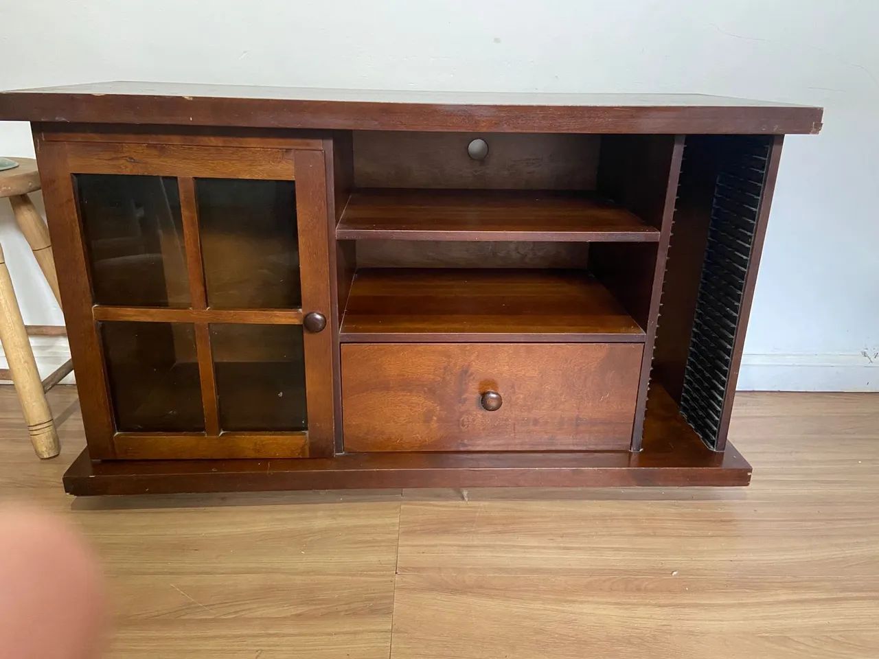 Solid wood brown rack
