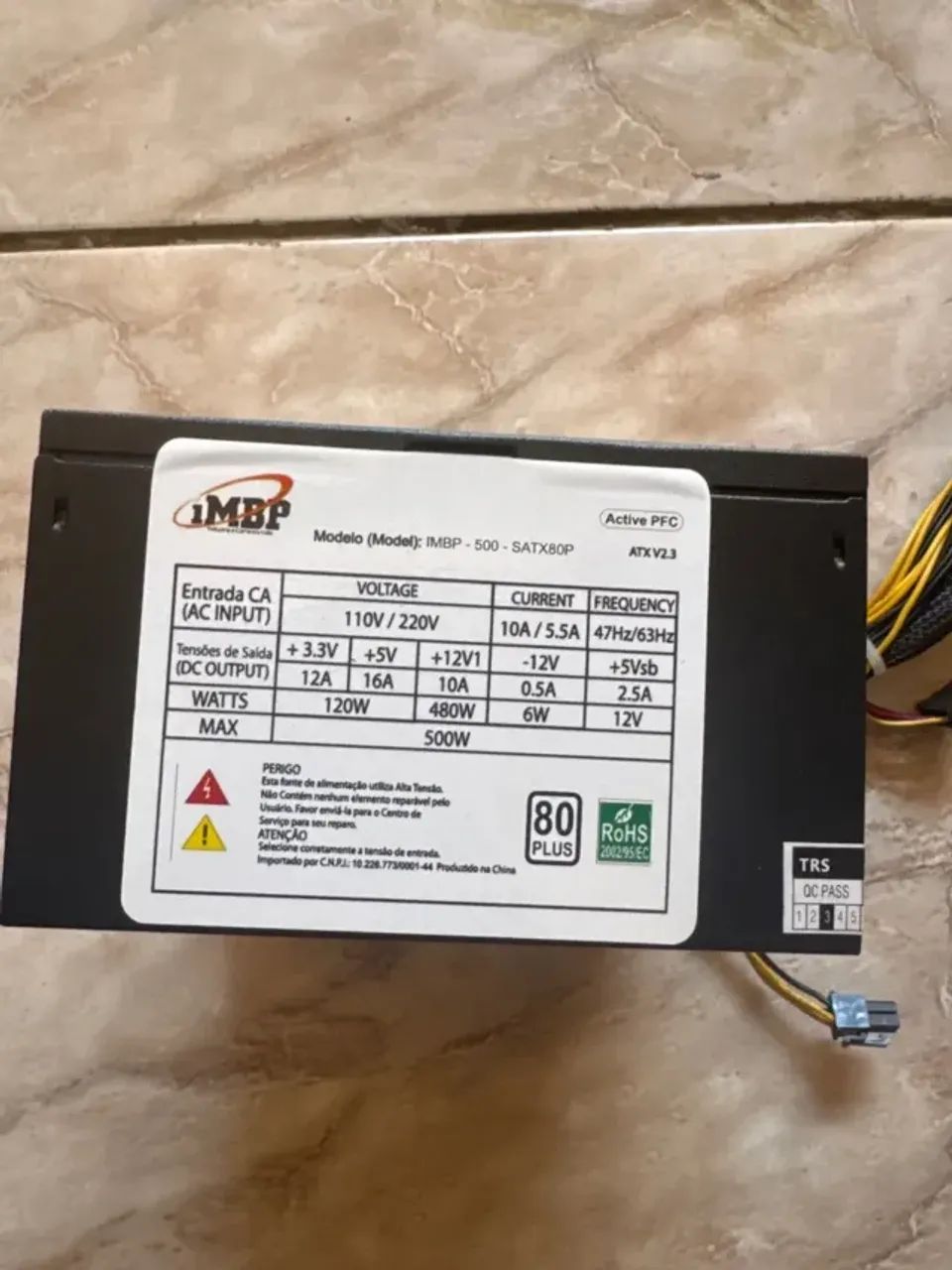 Fonte 500W 80 Plus Usada 