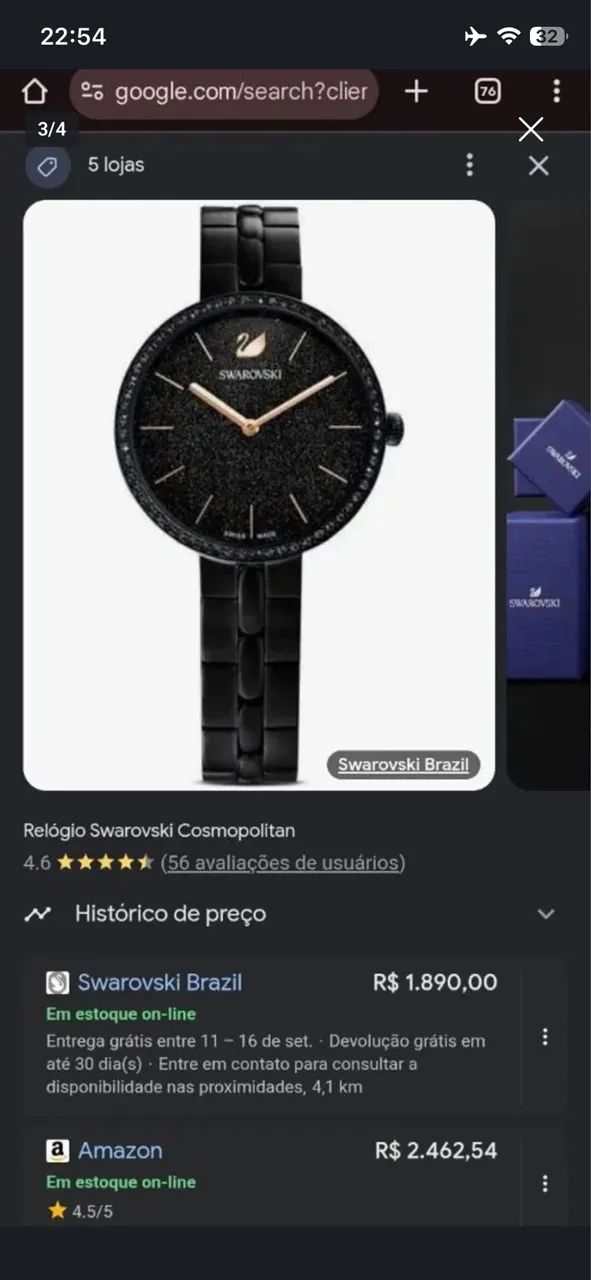Relógio Swarovski Cosmopolitan a prova d?água - Acessórios - Asa