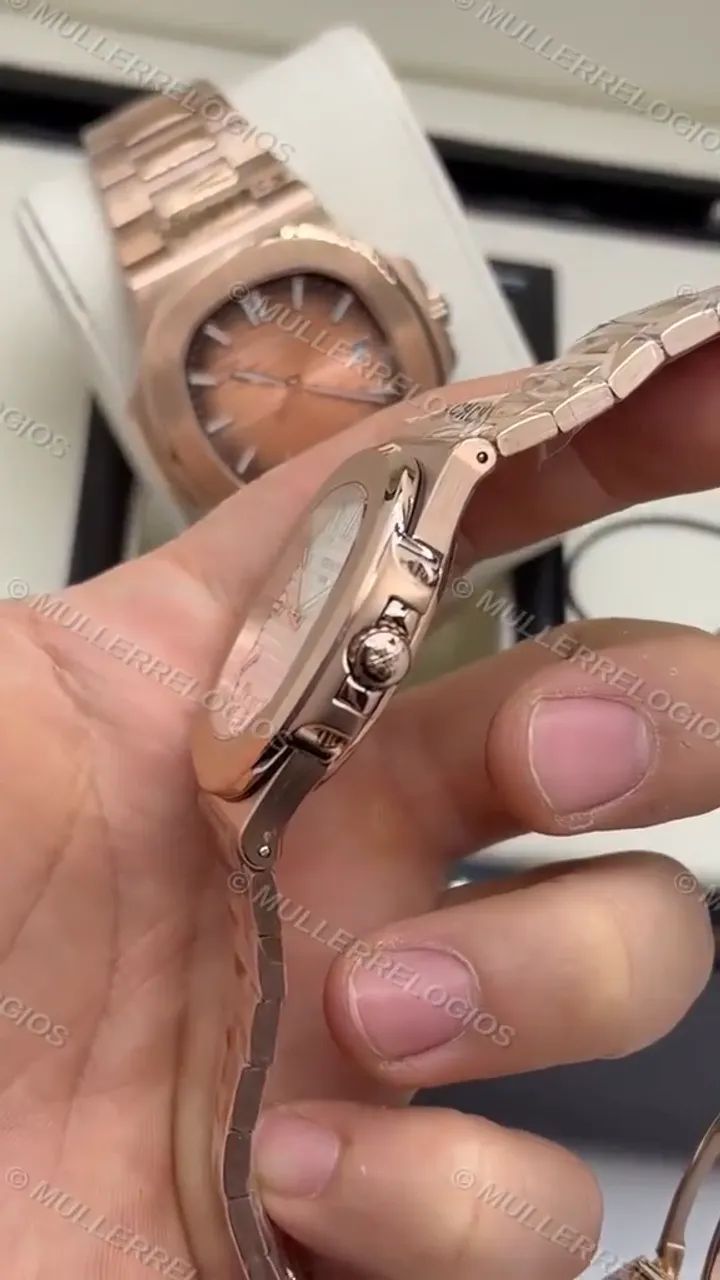 Relógio Patek Rosé Clone + Caixa Patek - Foto 5