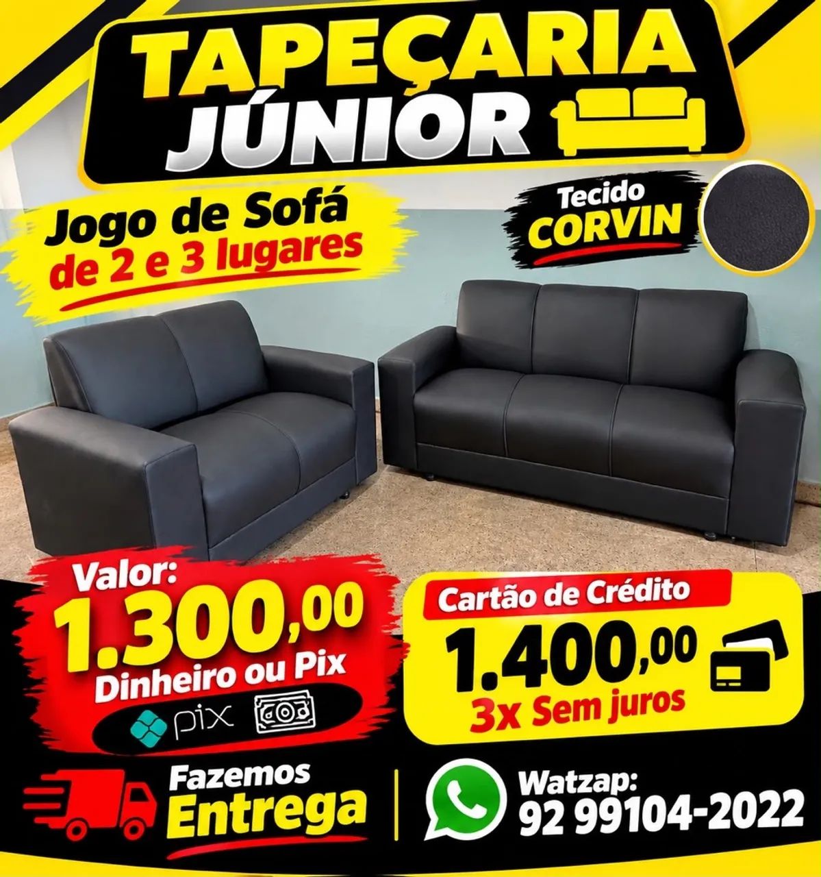 Sofás novos a pronta entrega. 450,00 entrega grátis  - Foto 2