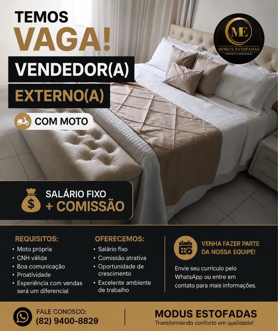 Vaga para vendedor externo 