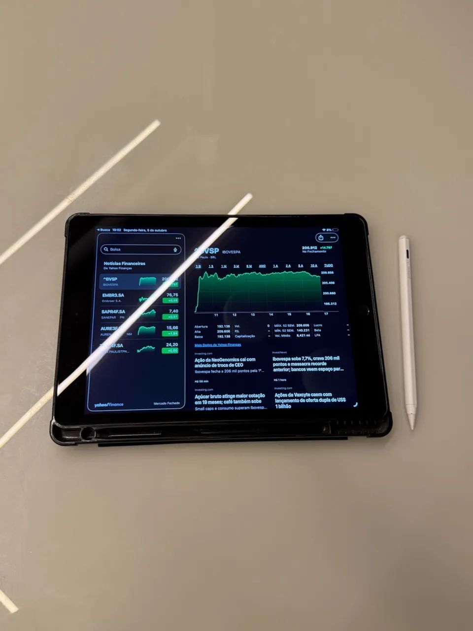 iPad 9th - 256Gb com caneta WB e Capa. Poucas marcas de uso.