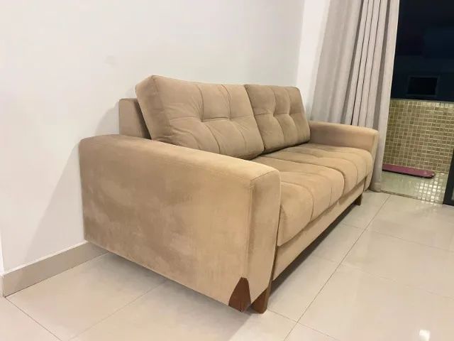 Sofá 2 lugares grande 2,15 m - confortável e conservado - Foto 2