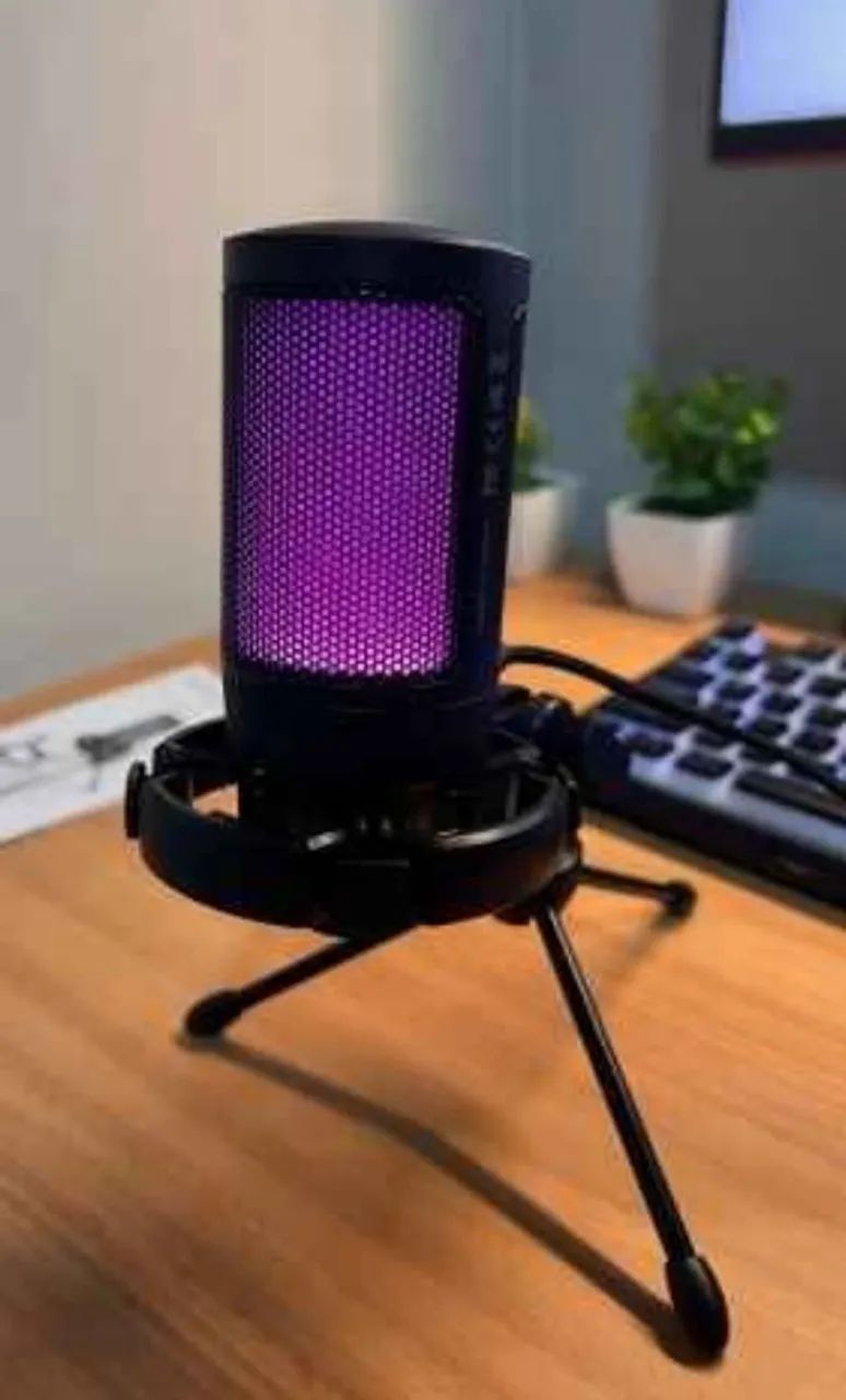 Microfone Fifine A2 RGB USB para PC, Gamer, Live e Podcast
