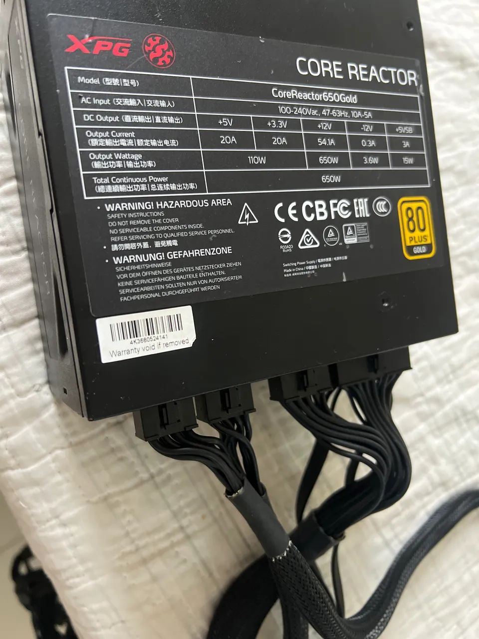 Fonte 650w XPG FULL MODULAR 80Plus Gold - Foto 2