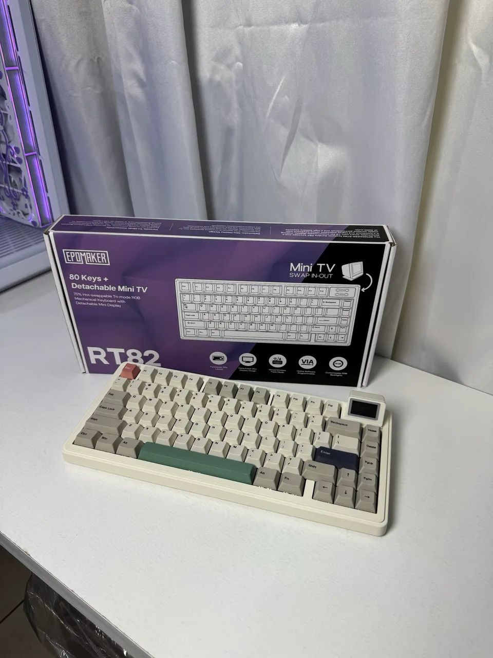 Teclado mecânico Epomaker RT82 - Foto 2