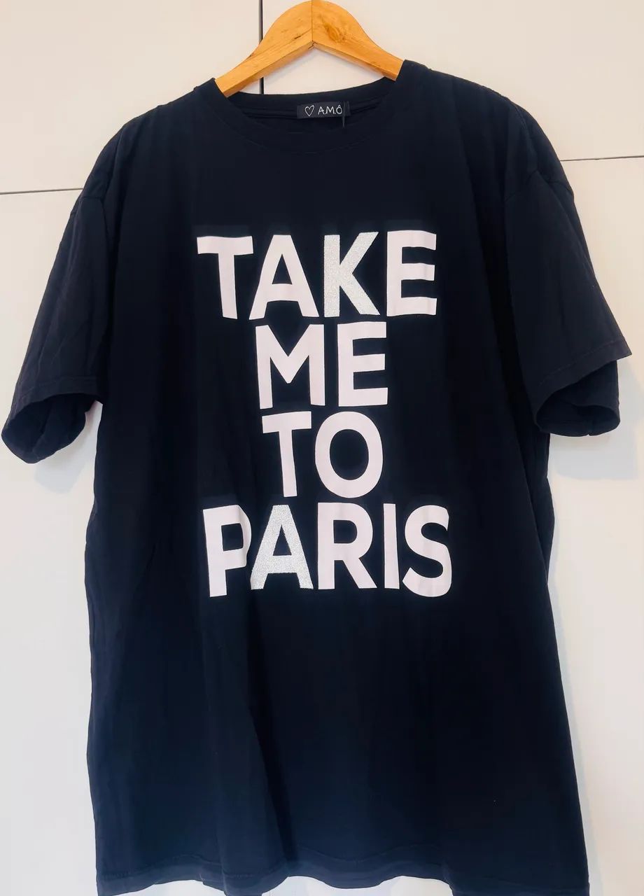 Camiseta Preta em Algodão GG 