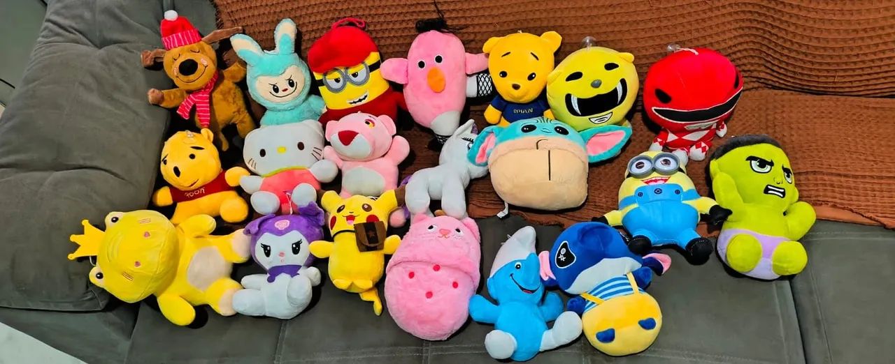 Kit 20 pelúcias grua sortidos