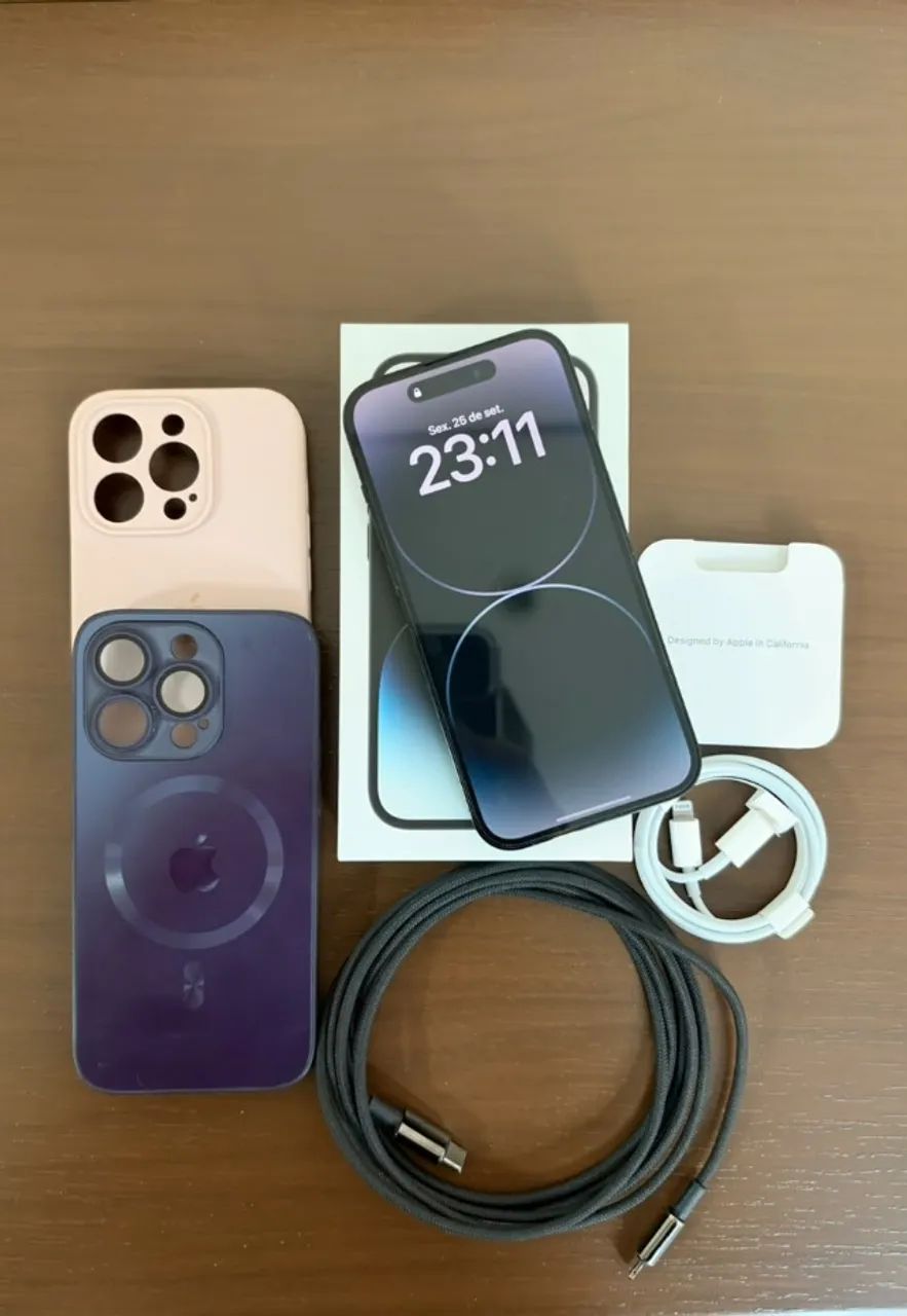 Apple iPhone 14 PRO 256Gb Preto Espacial - Celulares e Smartphones