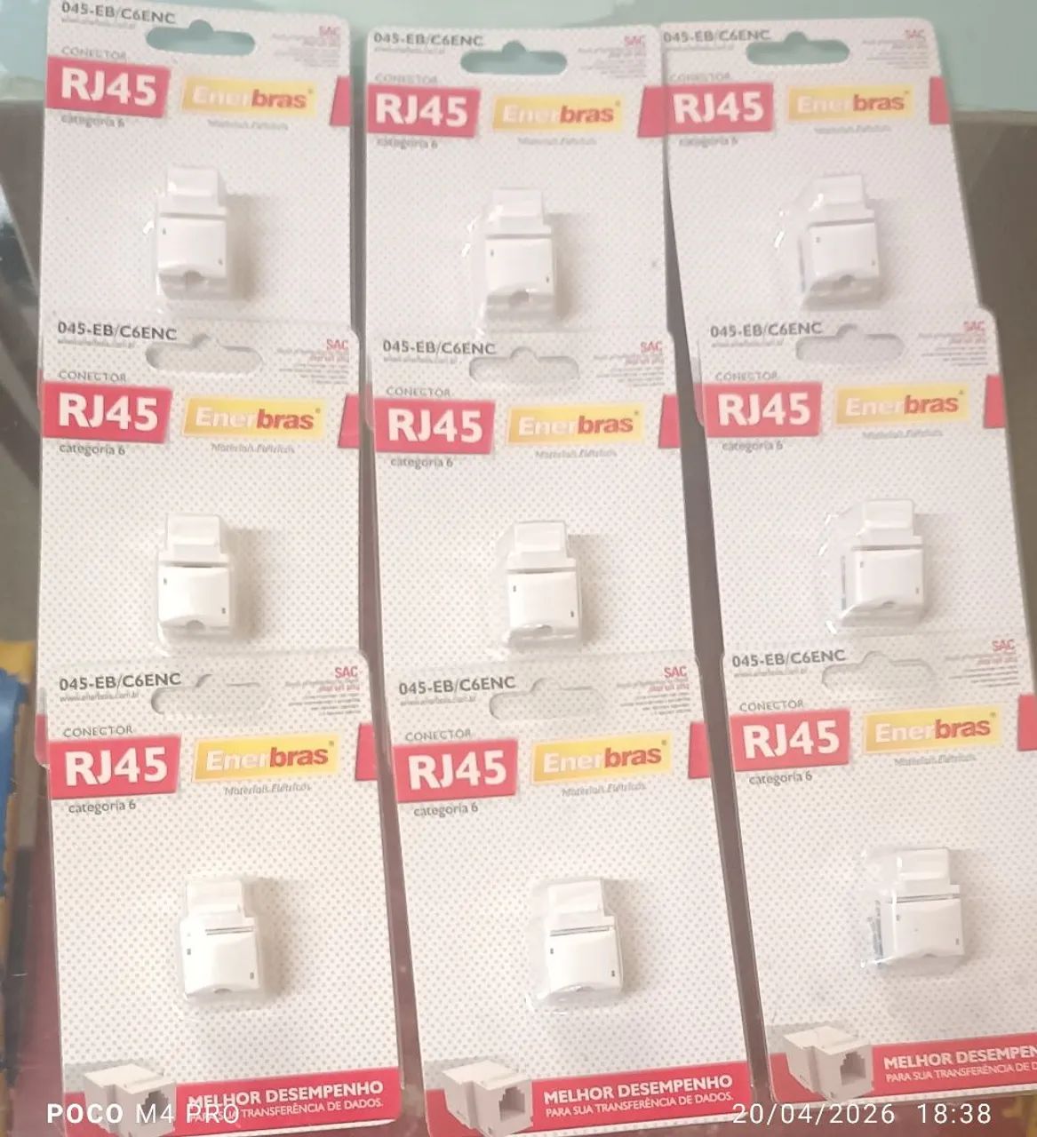 Conector rj 45 cat 5 e cat 6 - Foto 2