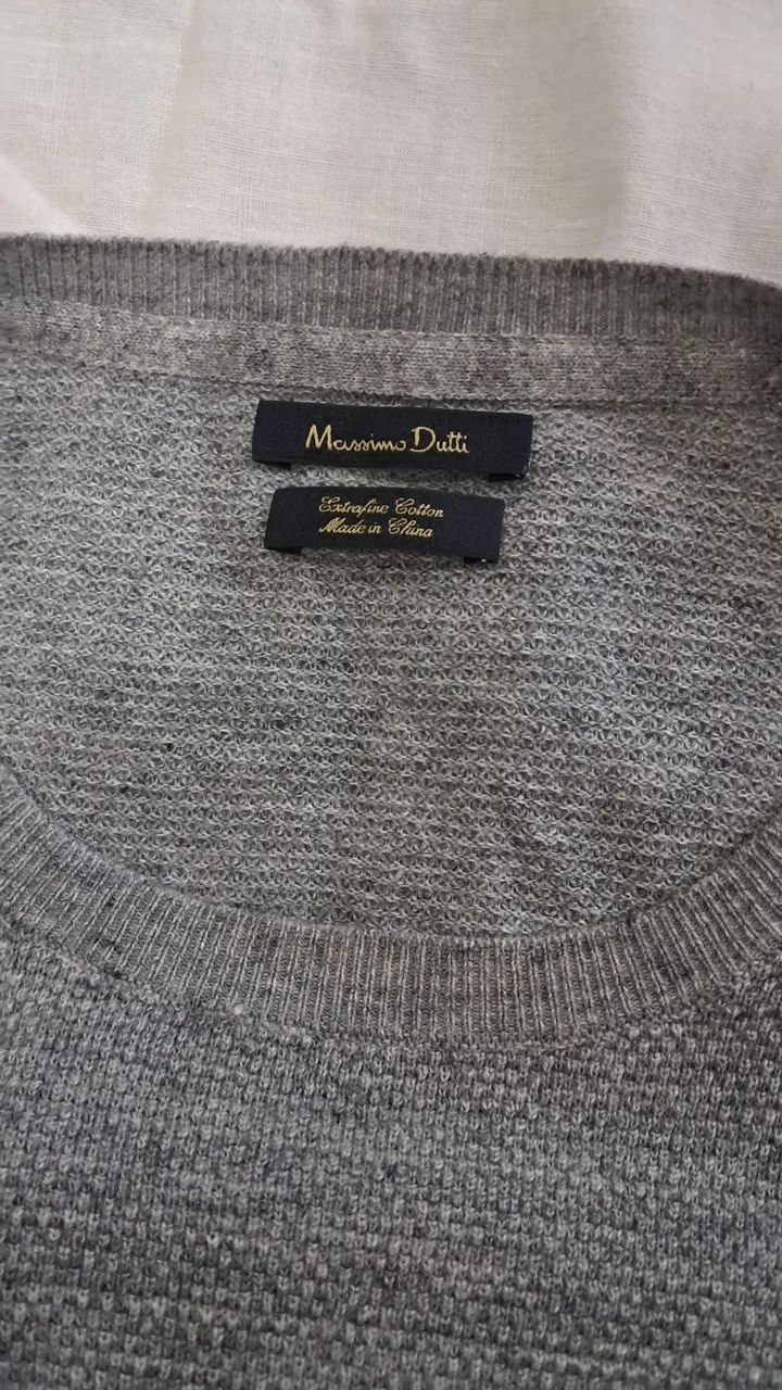 Suéter de Algodão Extrafino da Massimo Dutti - Foto 4