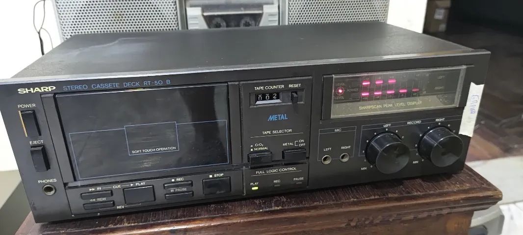 Tape Deck Sharp RT50B Ótimo Estado Funcionando Bem. - Foto 5