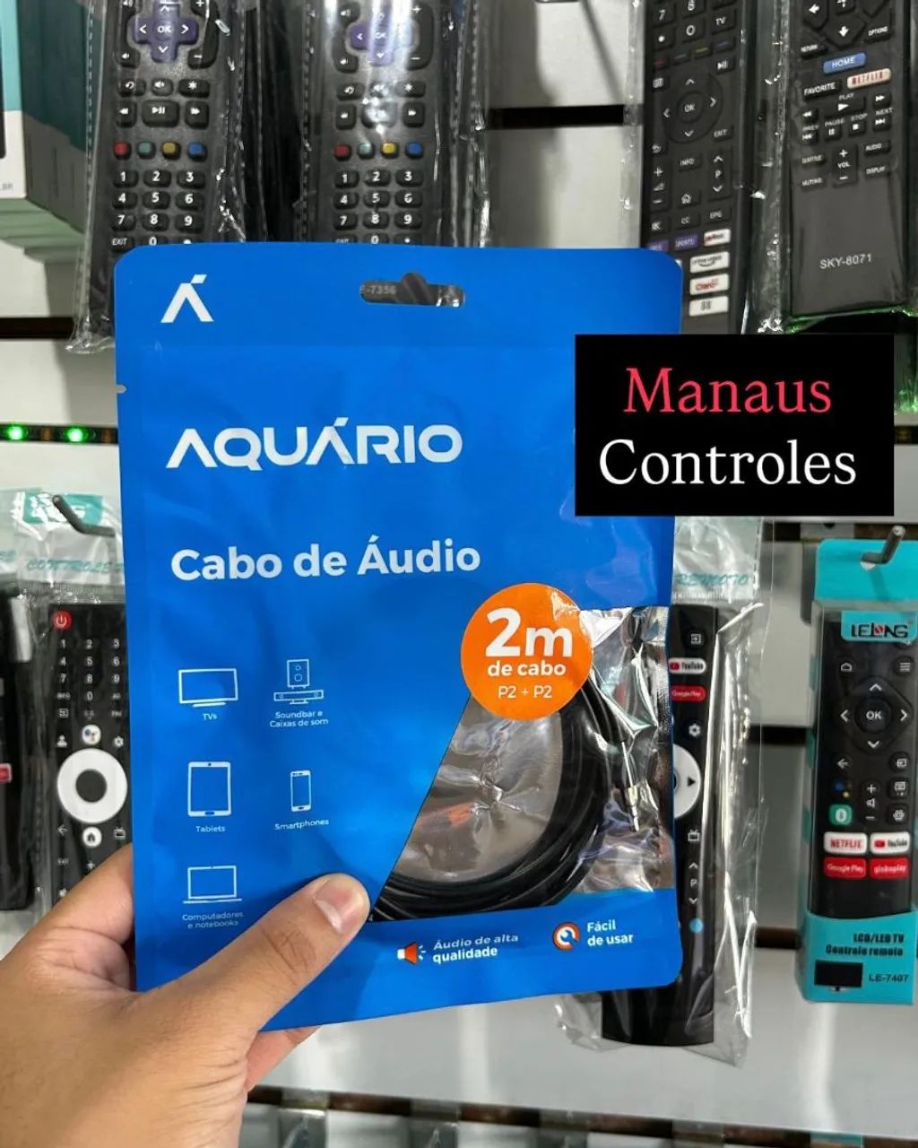 Cabo de Áudio P2 para Av
