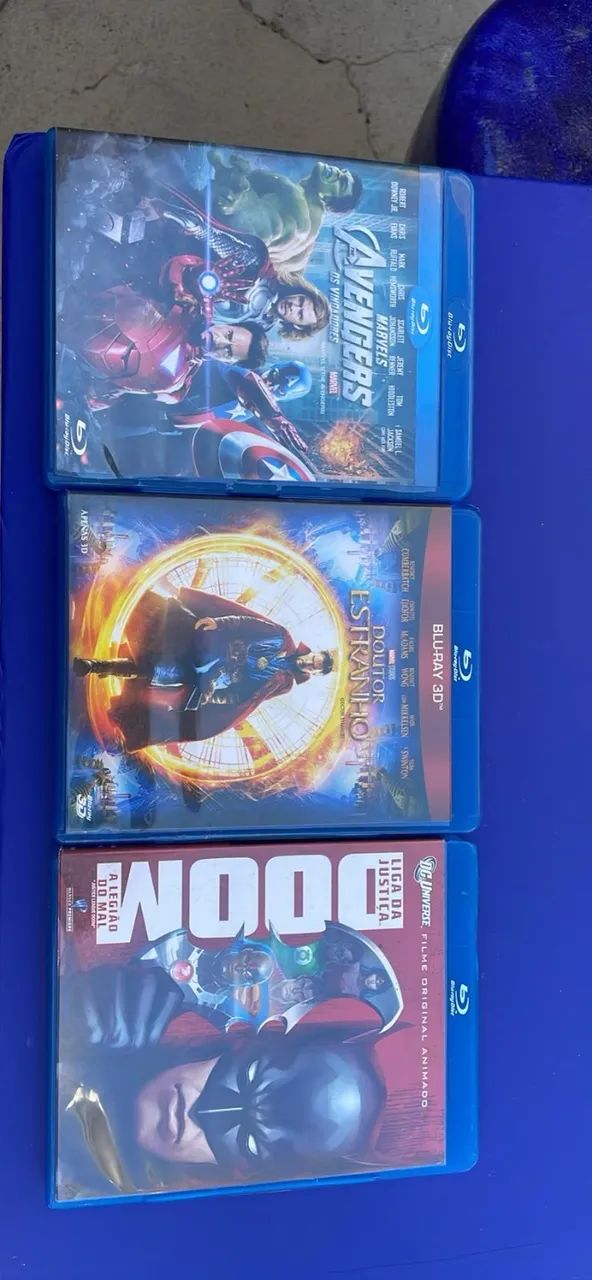 Blu-ray filmes super-heróis Marvel e DC
