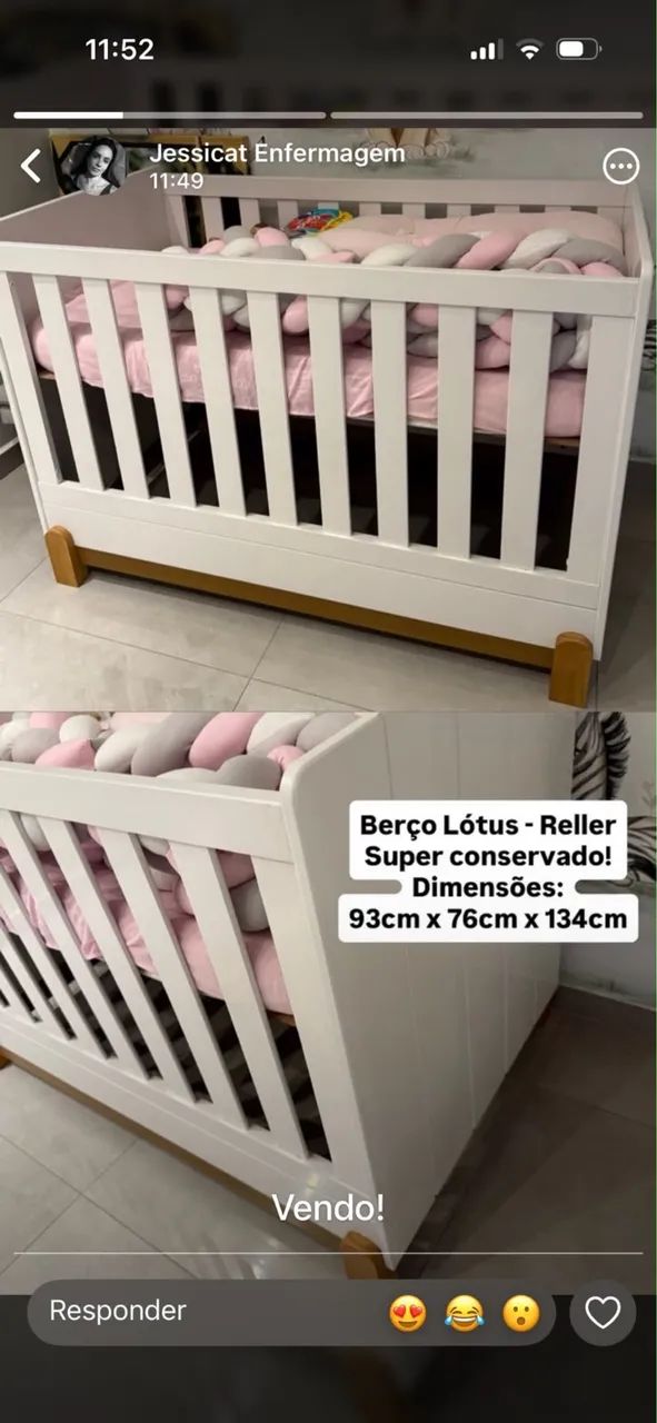 Berço Lótus  - Reller - Branco - Foto 4