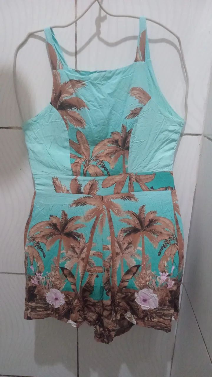 Macacão Curto Alfaiataria Feminino M 