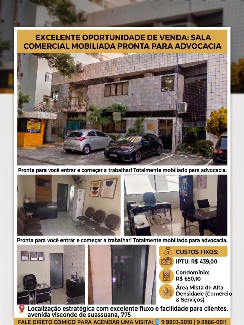 Excelente Sala Comercial Mobiliada - Pronta para Escritório de Advocacia!