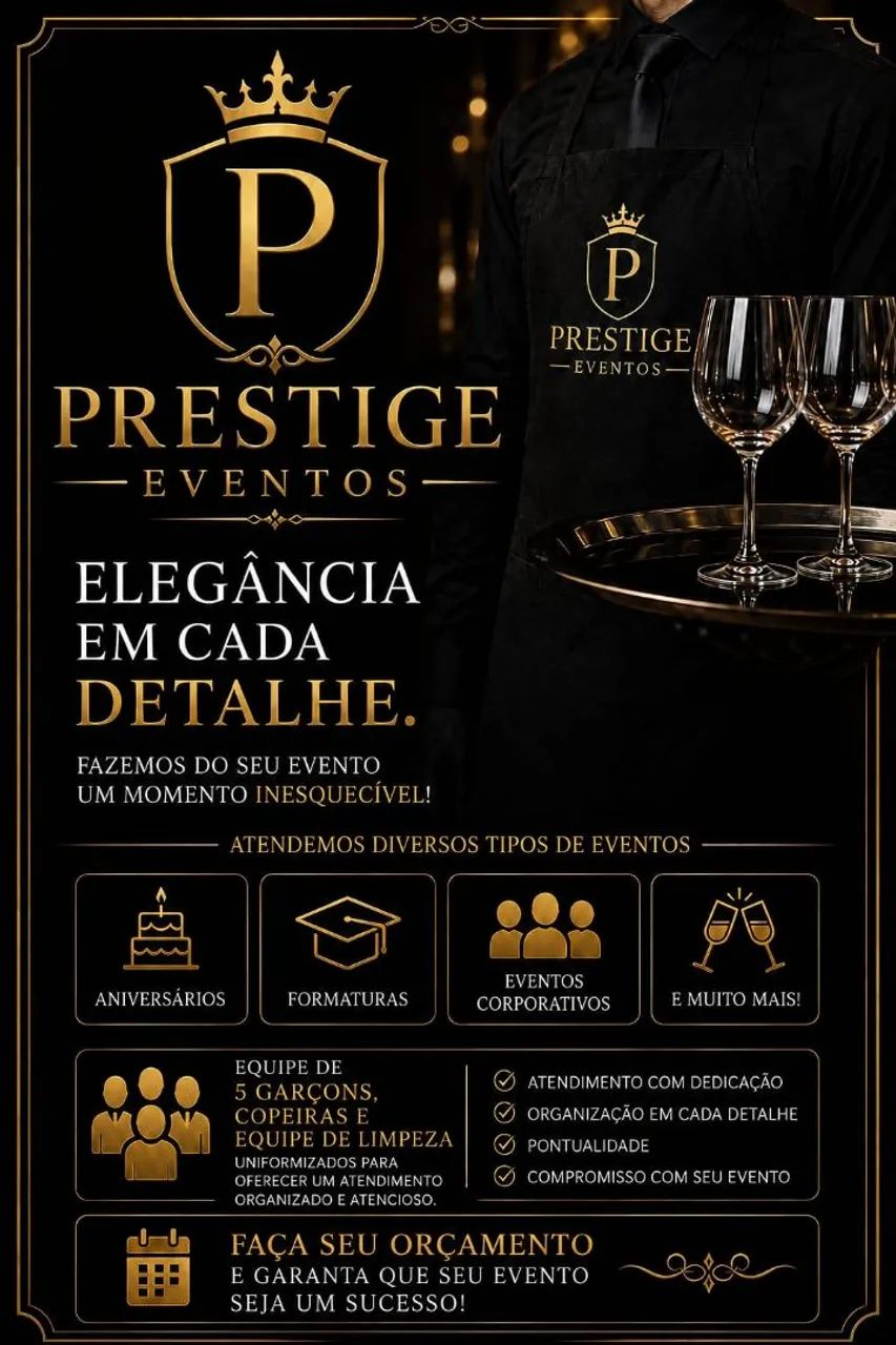 PRESTIGE EVENTOS<br>Elegância em cada detalhe.