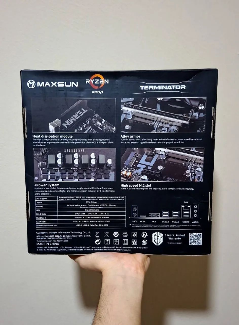 Placa Mãe MAXSUN B550M 2.5G MS-Terminator, m-ATX, AMD AM4, DDR4 - Foto 2