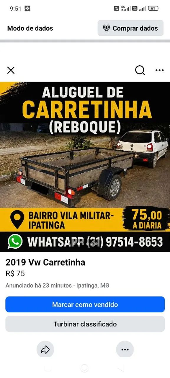 Aluguel de carretinha (Reboque) * - Foto 4