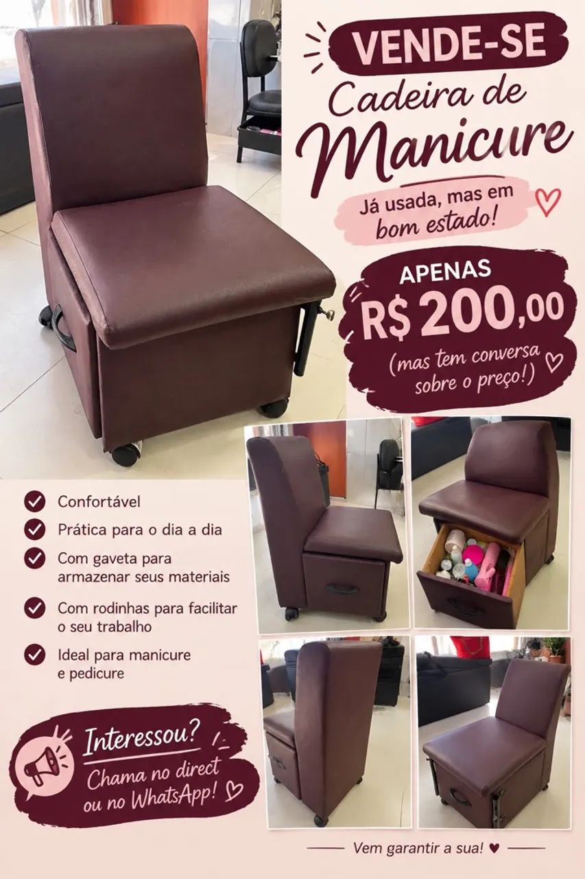Cadeira de manicure 