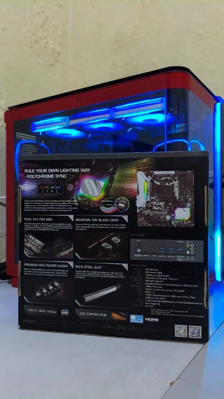 Placa Mãe ASRock B450M Steel Legend - Foto 3