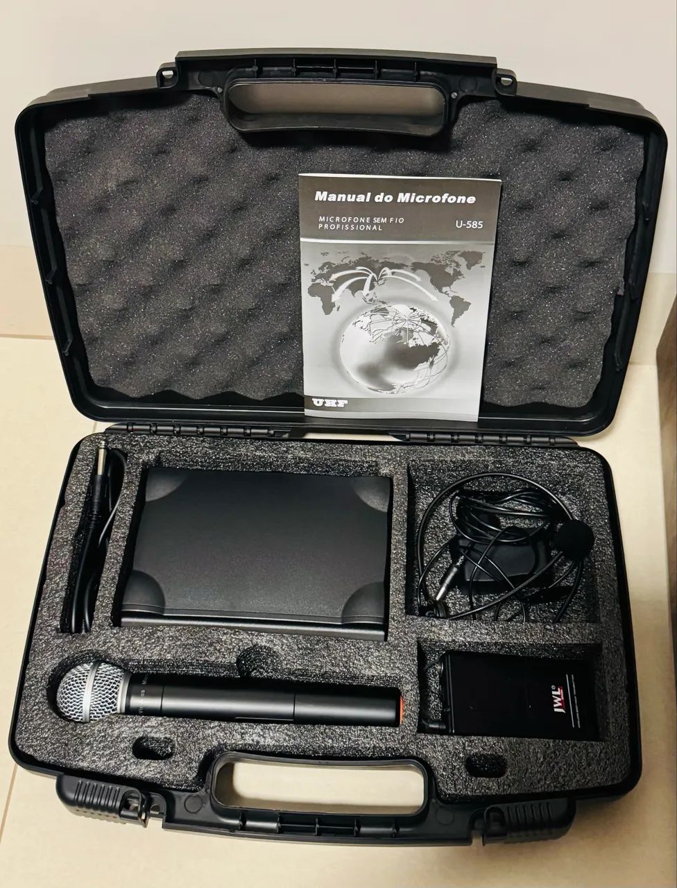 Microfone profissional sem fio 