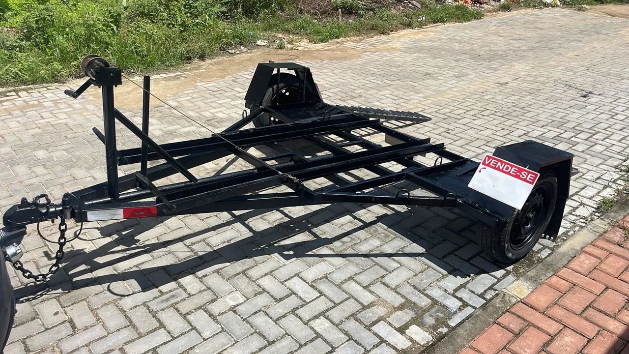 Carroça preta reforçada para carga pesada - pronta pra uso - Foto 2