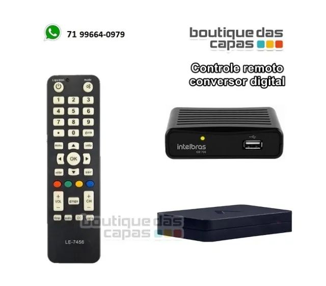 Controle remoto par conversor digital aquário intelbras Cd-901 / Cd-902 le-7456  - Foto 3
