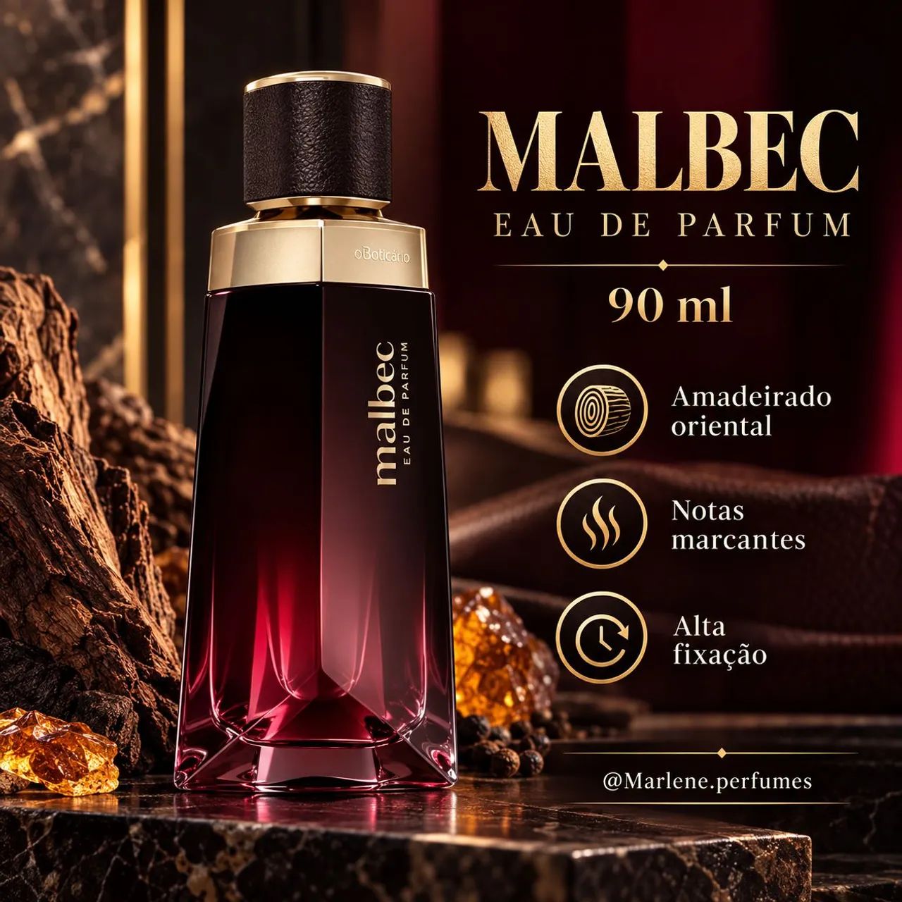 Malbec Eau de Parfum masculino 90ml? O Boticário 
