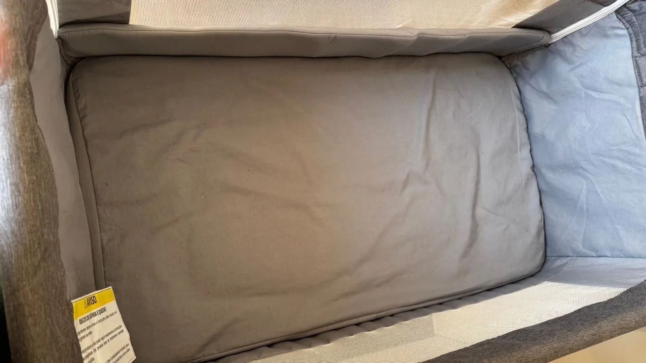 Berço Portátil  Moisés Co-bed Acopla na Cama Cinza Kababy - Foto 3