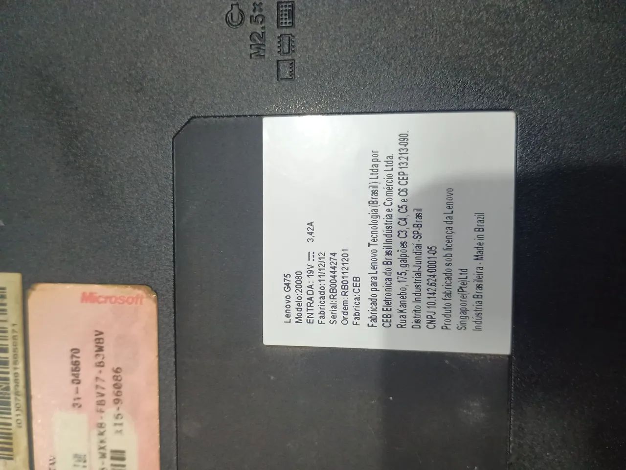 Notebook Lenovo G475 retirar peças  - Foto 5