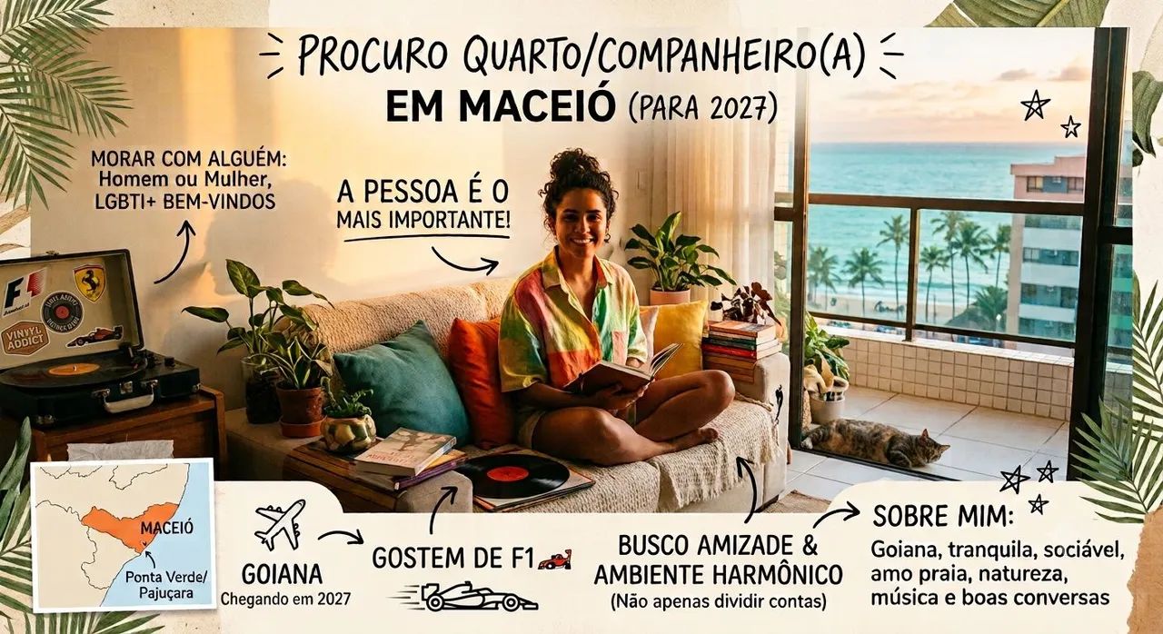 PROCURO PESSOA PARA DIVIDIR AP EM MACEIÓ