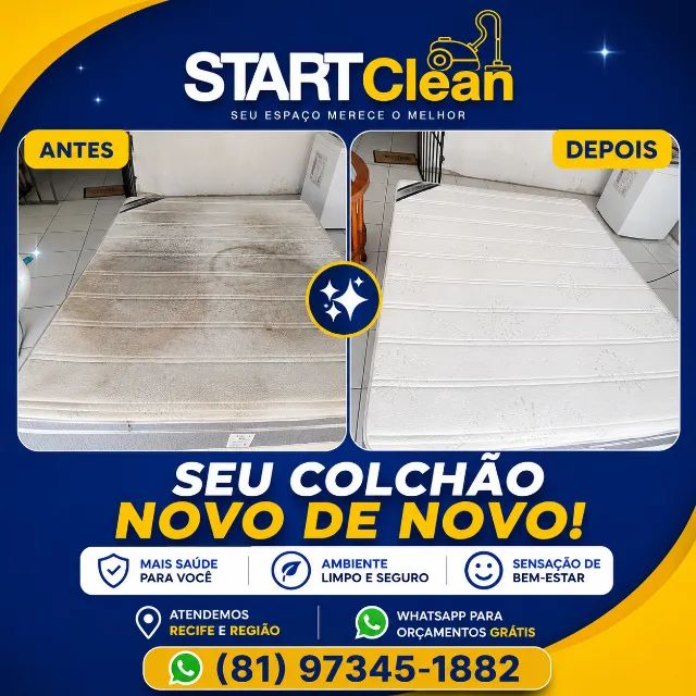 limpeza a seco e higienização de sofá e colchão