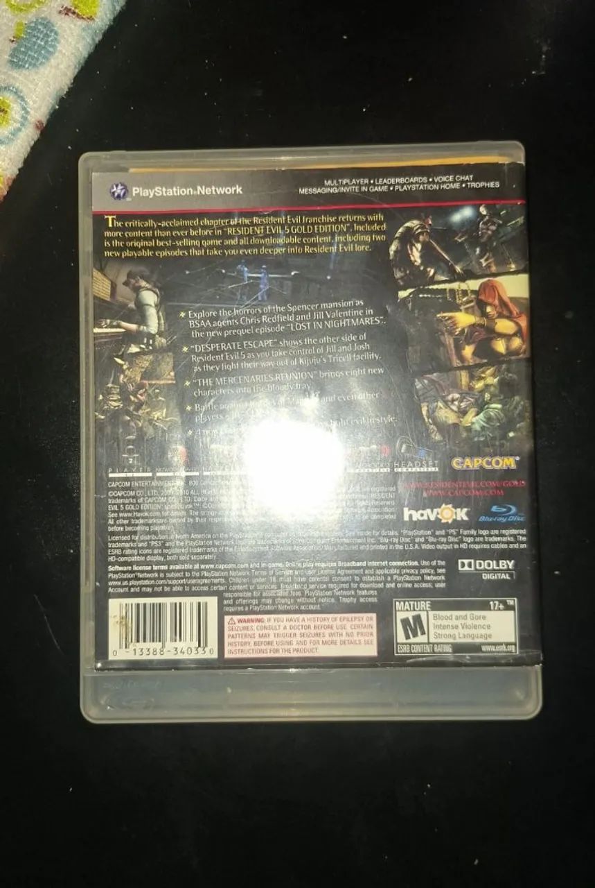 Desapego - Vendo Resident Evil 5 PS3 - Foto 3