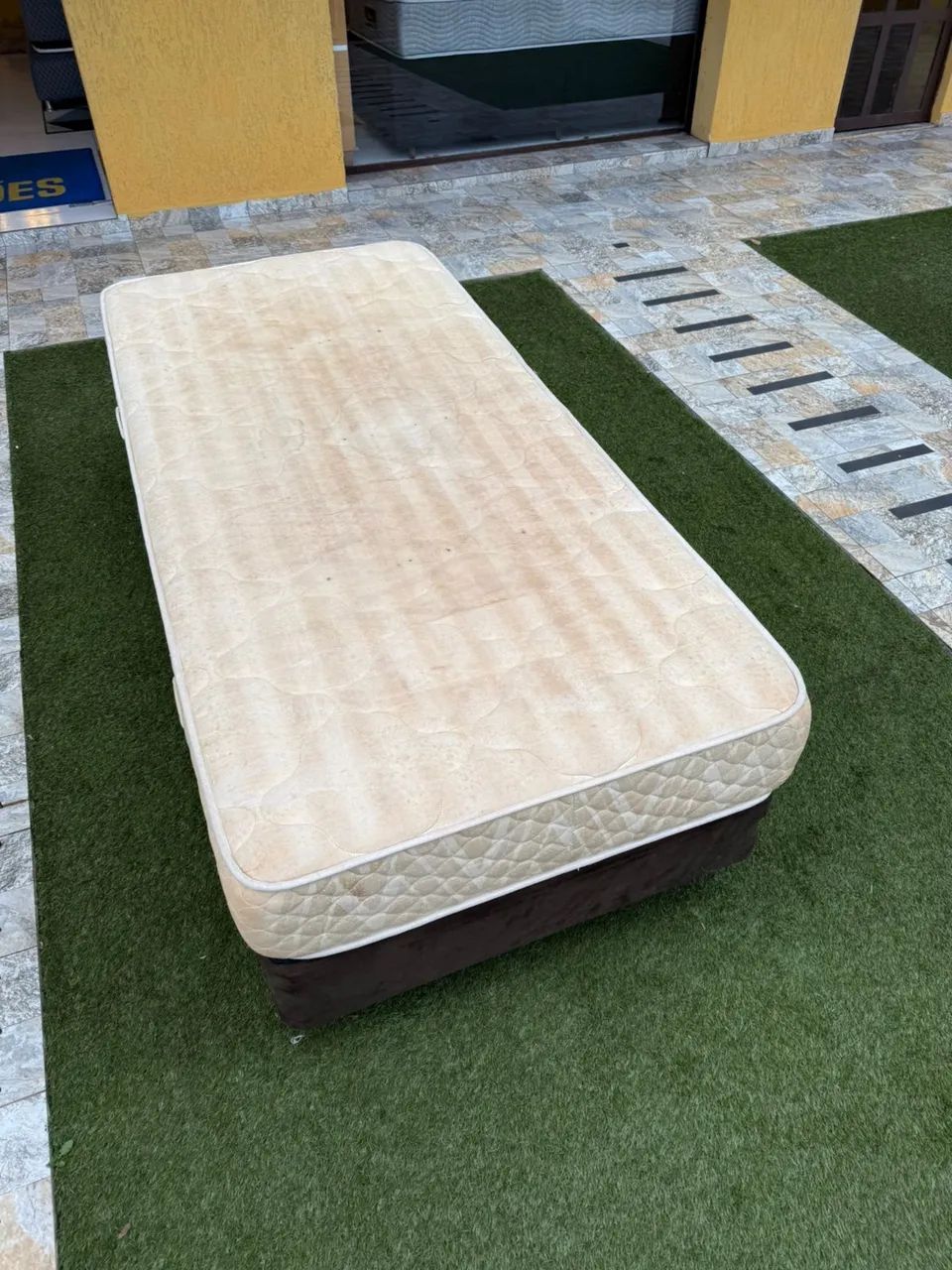 Cama box Solteiro USADA ESPUMA - ENTREGAMOS  - Foto 4