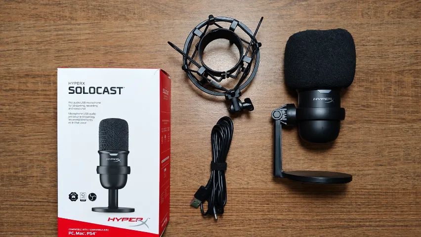 Microfone HyperX SoloCast USB + Braço Articulado + Espuma - Foto 4