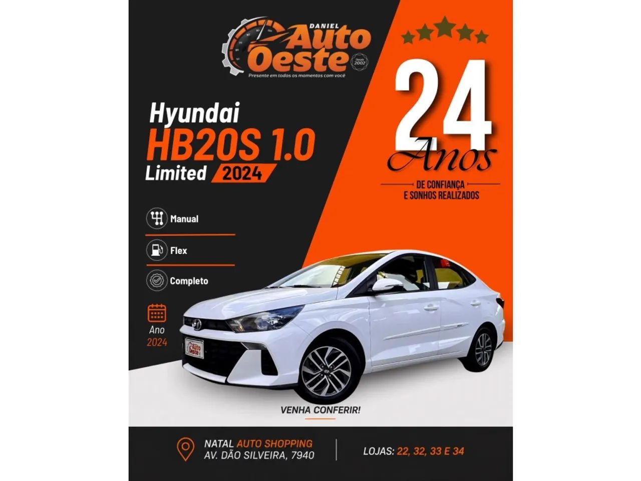 Hyundai Hb20S HB20S LIMITED 1.0  FLEX 12V MEC. 2024