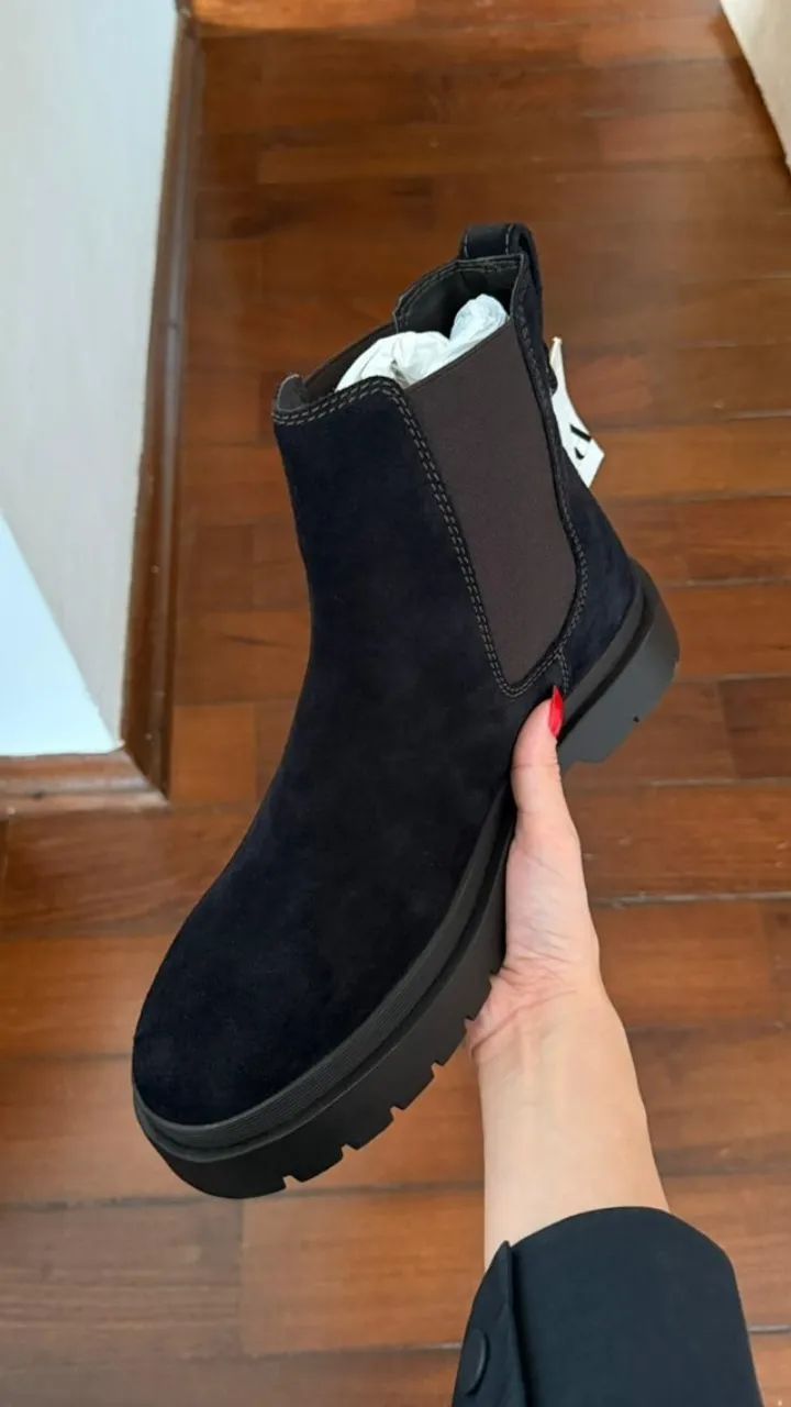 bota de couro zara 