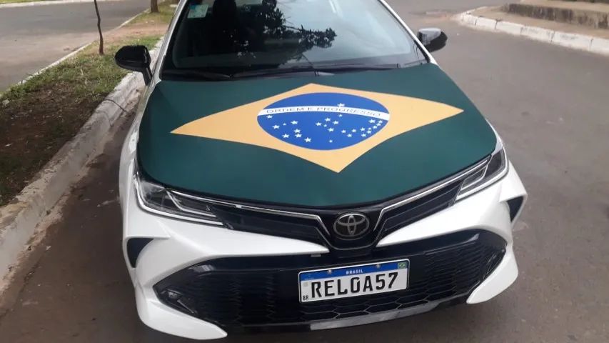Bandeira Brasil Capô Carro Cores Vivas  - Foto 2