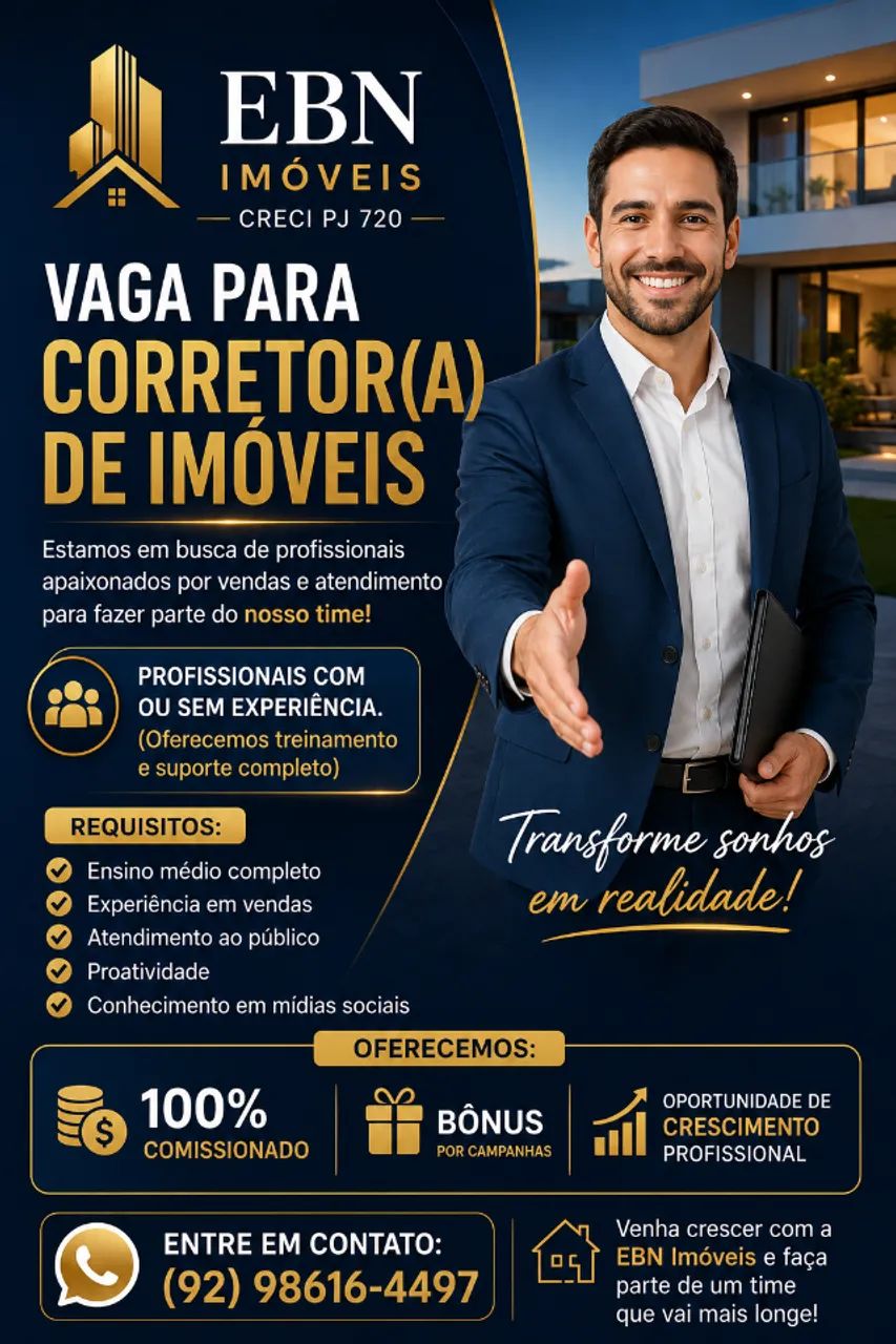 Vaga para Corretor de Imóveis 