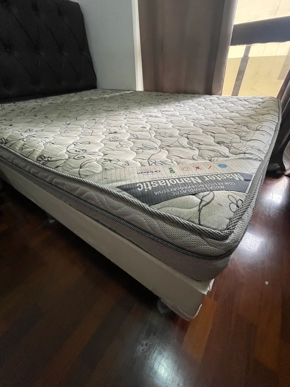 Cama e colchão casal padrão ortobom 