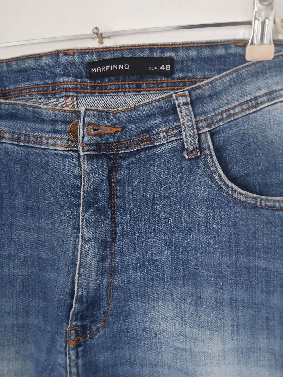 CALÇA JEANS MARFINNO N48 SLIM COM ELASTANO  - Foto 4