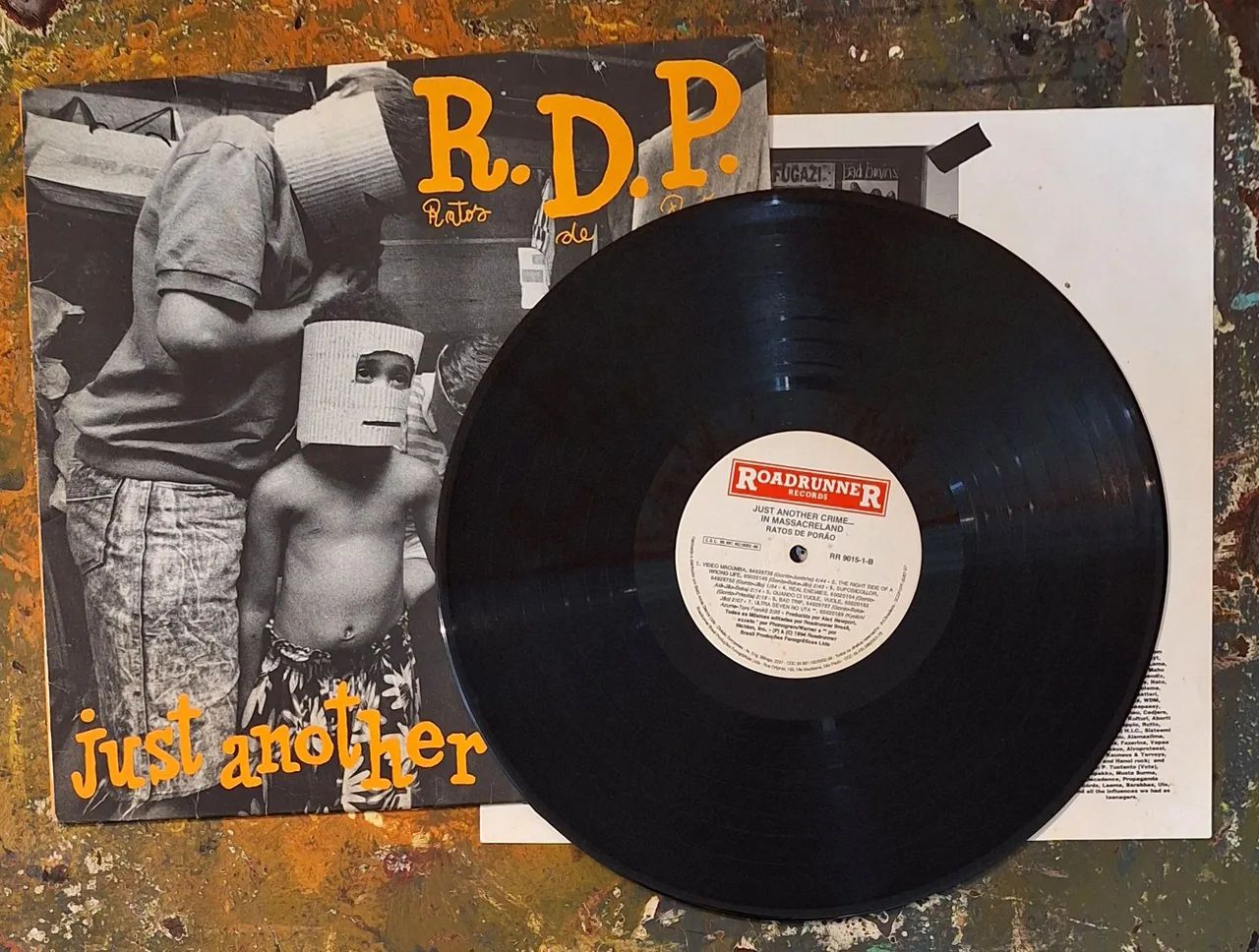 Lp Ratos de Porão - Just Another Crime... c/ Encarte, ótimo estado 