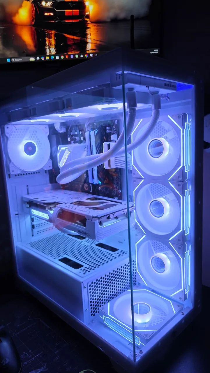 Lindo pc gamer branco, Ryzem 7 5700, RX9060 XT, 16GB RAM, 1TB SSD