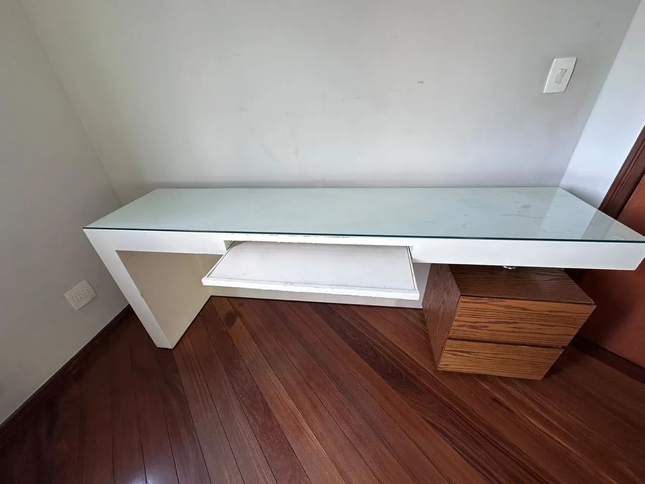 Mesa escritório / quarto branca Líder mdf  - Foto 2