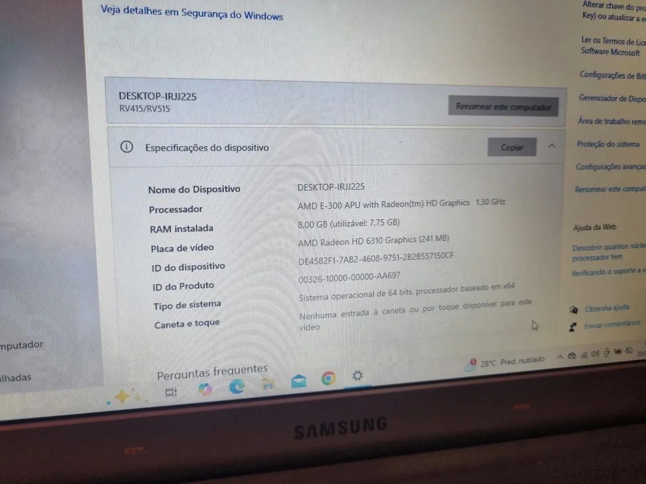 Notebook Samsung  bom estado - Foto 2