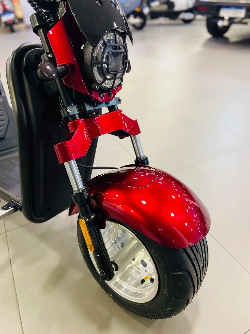 Scooter eletrica A12 Sudu vermelha  - Foto 2