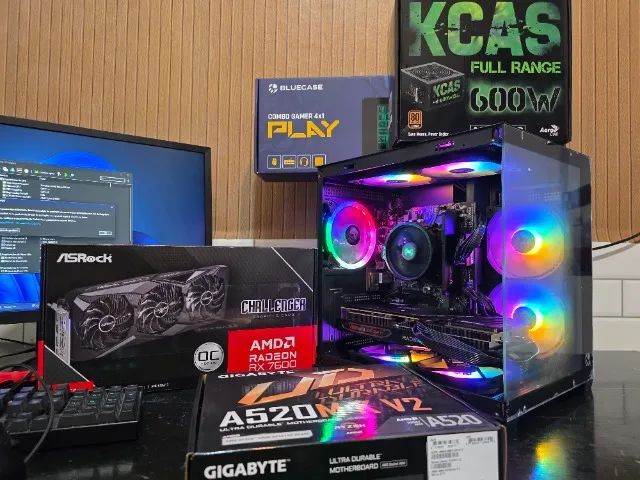 PC Gamer Ryzen5 RX 7600 com Nota fiscal sem uso - Foto 2